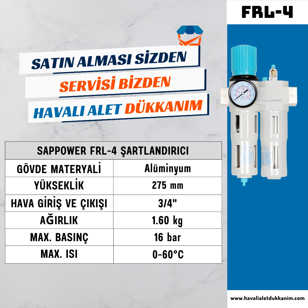 SAPPOWER  FRL-4 Şartlandırıcı 3/4