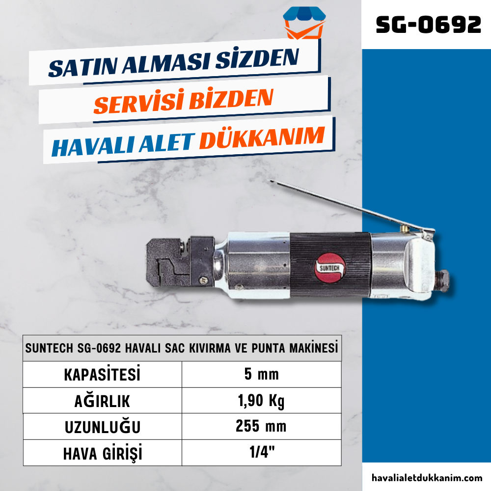 SUNTECH SG-0692 Havalı Sac Kıvırma ve Punta Makinesi