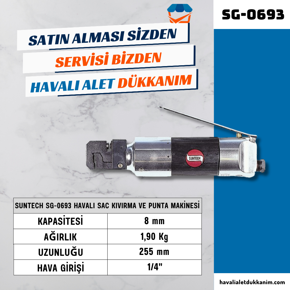 SUNTECH SG-0693 Havalı Sac Kıvırma ve Punta Makinesi