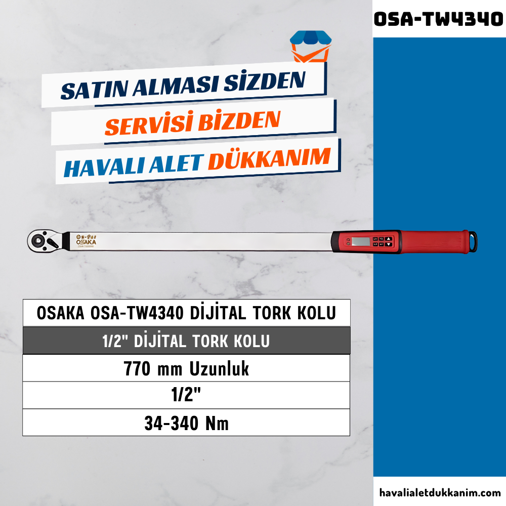 OSAKA OSA-TW4340 Dijital Tork Anahtarı 1/2