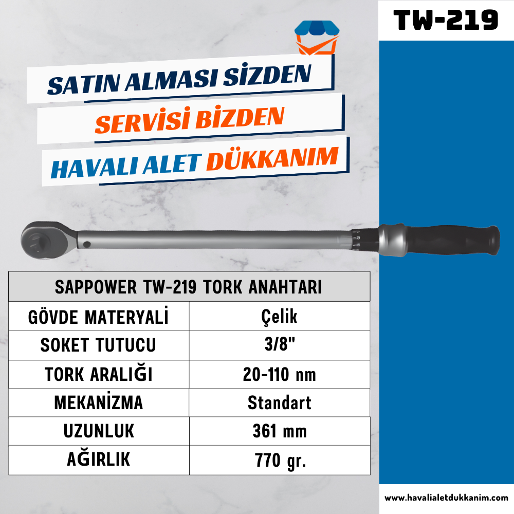 SAPPOWER TW-219 Tork Anahtarı