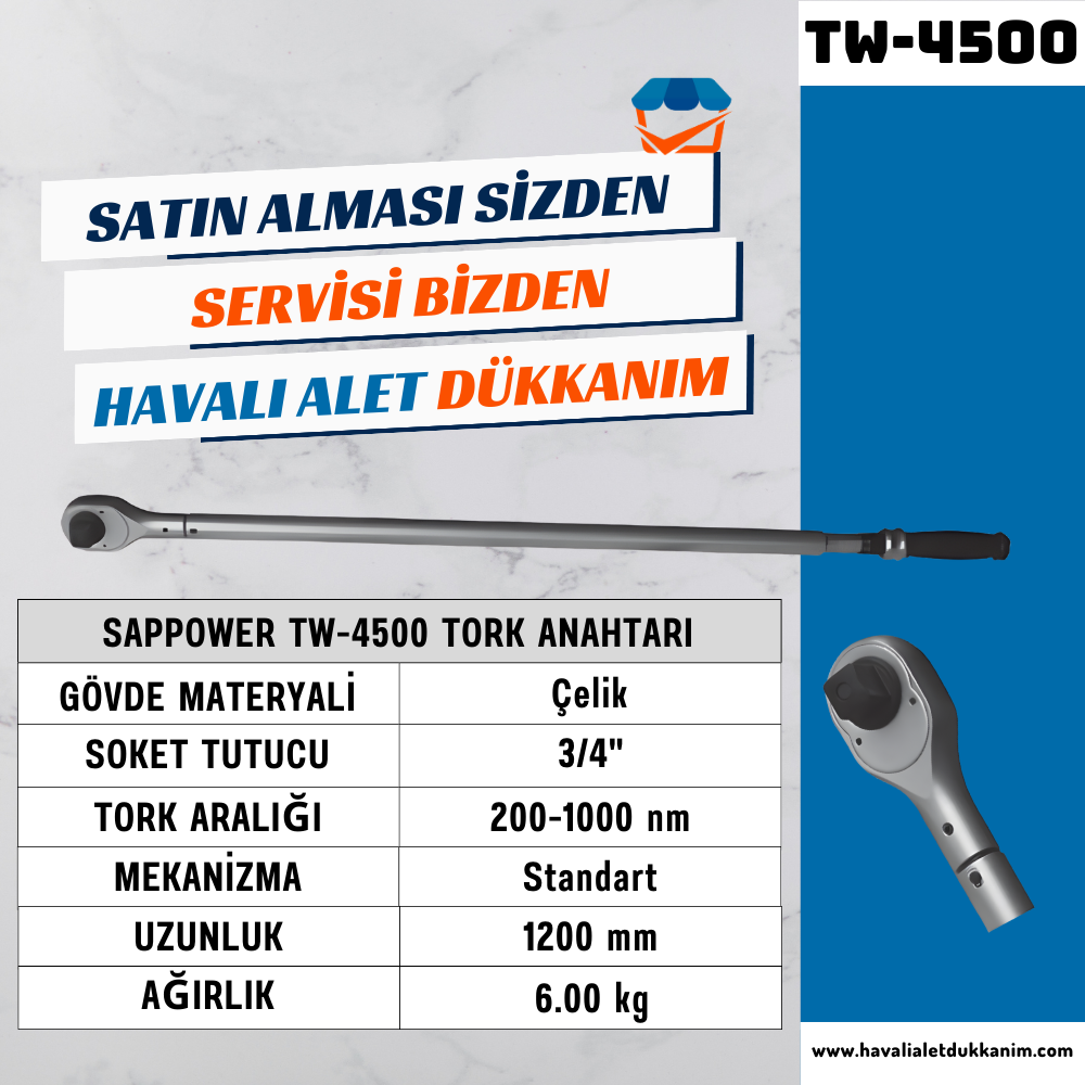 SAPPOWER TW-4500 Tork Anahtarı