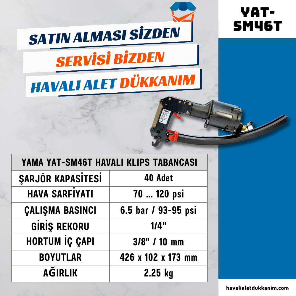 YAMA YAT-SM46T Havalı Klips Tabancası