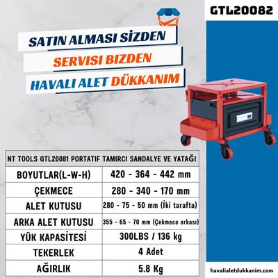NT Tools GTL20082 Çekmeceli Tamirci Alet Koltuğu
