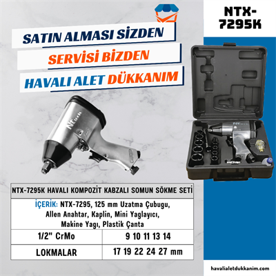 NTAirTools NTX-7295K Havalı Somun Sökme Seti 1/2