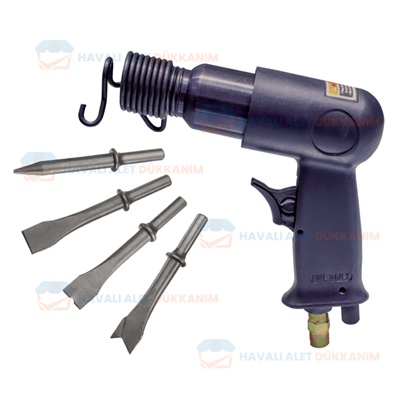 NTAirTools NTX-8801-4 Keski / Kalafat Tabancası 150 mm 4 Uç İle Birlikte