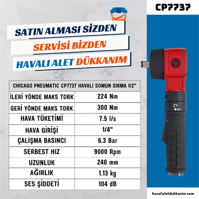 Chicago Pneumatic CP7737 Havalı Somun Sıkma 1/2