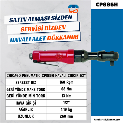 Chicago Pneumatic CP886H Havalı Cırcır 1/2