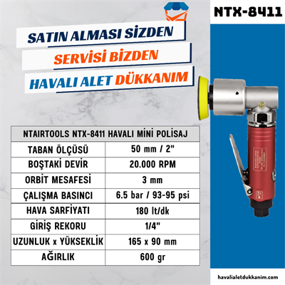 NTAirTools NTX-8411 Havalı Mini Polisaj 50 mm