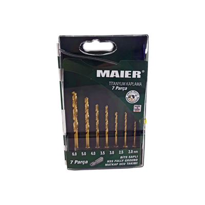 7 Parça Bits Saplı Fully Ground Matkap Ucu Takımı