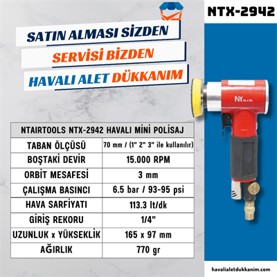 NTAirTools NTX-2942 Havalı Mini Polisaj 70 mm