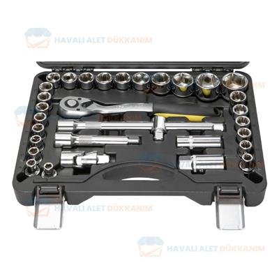 NT Tools NCSET32 Altı Köşe CrV Lokma ve Yıldız Lokma Seti 32 Parça 1/2