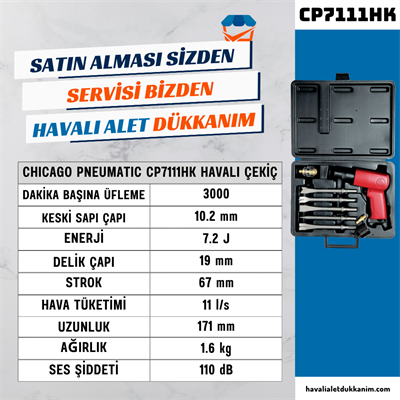 Chicago Pneumatic CP7111HK Havalı Çekiç 10.2 mm