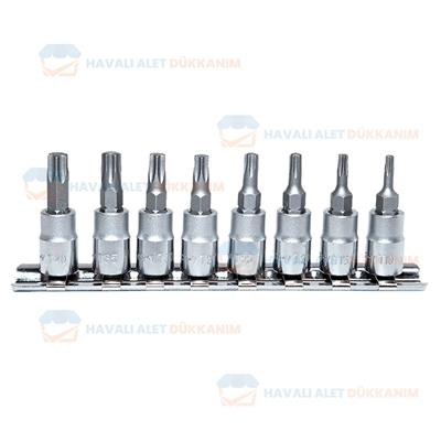 NT Tools NCSET14T CrV Torx Lokma Seti 8 Parça 1/4