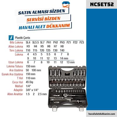 NT Tools NCSET52 CrV S2 Bits & Lokma Seti