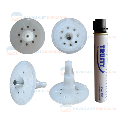 Akdeniz 60 mm Çivili Mantolama Dübeli 1000 Adet/Koli + 1 Adet Gaz
