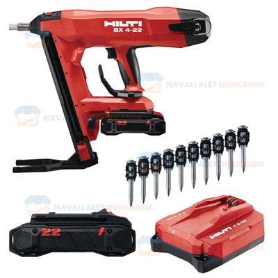 Hilti BX 4-22 Akülü Beton Çivi Çakma Tabancası ve 6000 Adet Çivi