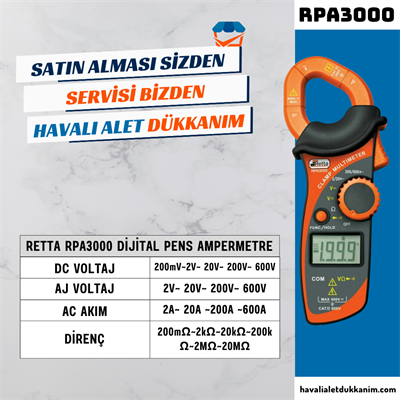 RETTA RPA3000 Dijital Pens Ampermetre