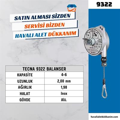 TECNA 9322 Balanser 4 - 6 kg | 2 Metre Halat