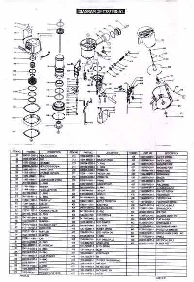 BEKSAN C38/130 Havalı Çivi Çakma Tabancası