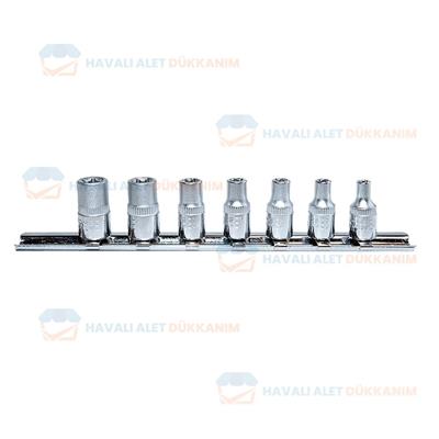 NT Tools NCSET14E CrV E Tipi Torx Lokma Seti 6 Parça 1/4