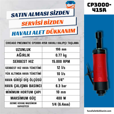 Chicago Pneumatic CP3000-415R Havalı Kalıpçı Taşlama 1/4