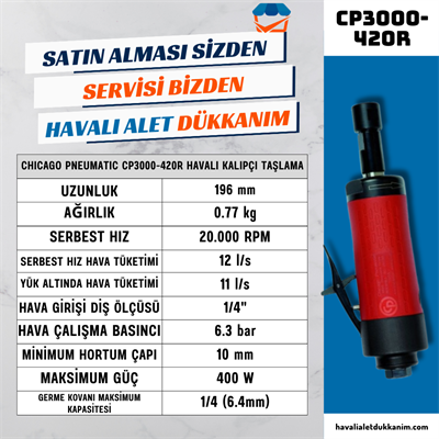 Chicago Pneumatic CP3000-420R Havalı Kalıpçı Taşlama 1/4