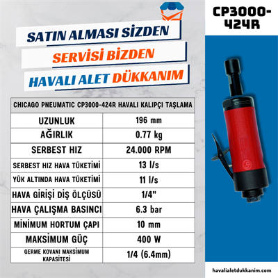 Chicago Pneumatic CP3000-424R Havalı Kalıpçı Taşlama 1/4
