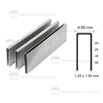 AKDENİZ 9025 90 Serisi Havalı Zımba Teli 25 mm 5000 Adet