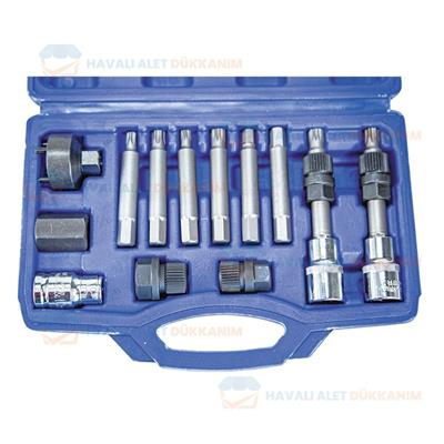 NT Tools NTA8040 Alternatör Sökme Takma CrV Somun Bits Seti 13 Parça