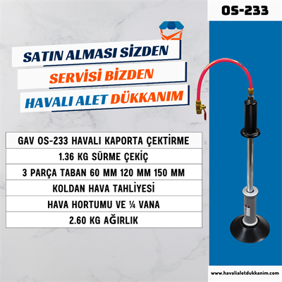 GAV OS-233 Havalı Kaporta Çektirme