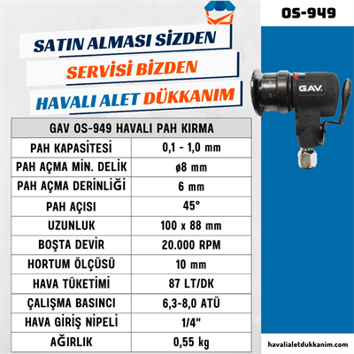 GAV OS-949 Havalı Pah Kırma