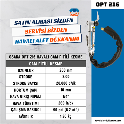 OSAKA OPT 216 Havalı Cam Fitili Kesme