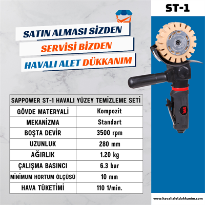 SAPPOWER ST-1 Havalı Yüzey Temizleme Seti