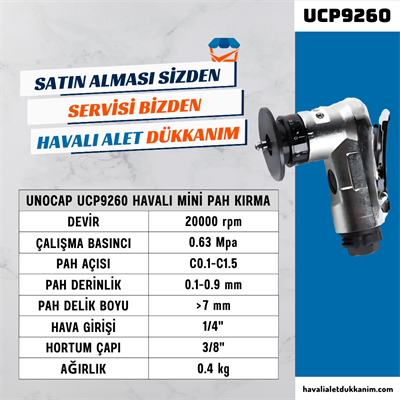 UNOCAP UCP9260 Havalı Mini Pah Kırma