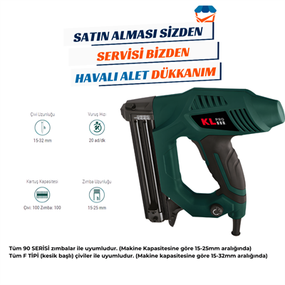 KL PRO KLZC6041E Elektrikli Zımba-Çivi Çakma Makinesi