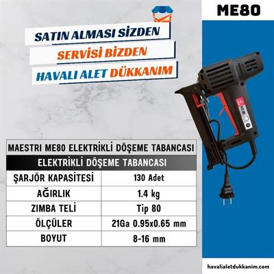 MAESTRI ME80 Elektrikli Zımba Tabancası
