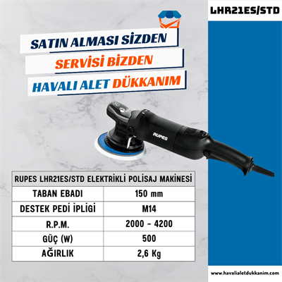 RUPES LHR21ES/STD Elektrikli Polisaj Makinesi 150 mm