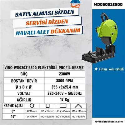 VIDO WD030312300 Elektrikli Profil Kesme 355 mm 2300W