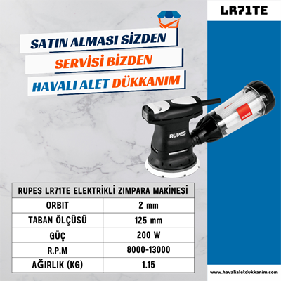 RUPES LR71TE Elektrikli Zımpara Makinesi 125 mm