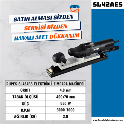 RUPES SL42AES Elektrikli Zımpara Makinesi 70x400 mm