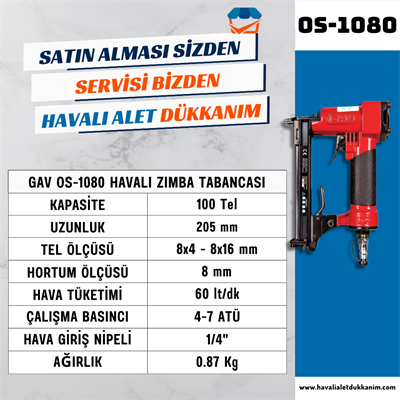 GAV OS-1080 Havalı Zımba Tabancası