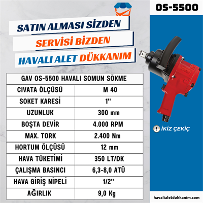 GAV OS-5500 Havalı Somun Sökme 1