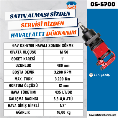 GAV OS-5700 Havalı Somun Sökme 1