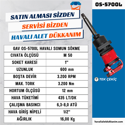 GAV OS-5700L Havalı Somun Sökme 1
