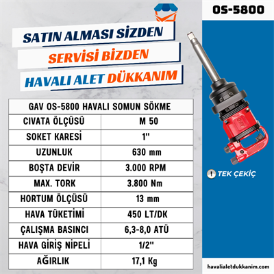 GAV OS-5800 Havalı Somun Sökme 1