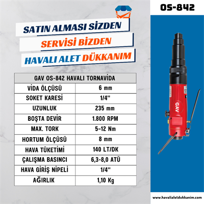 GAV OS-842 Havalı Tornavida