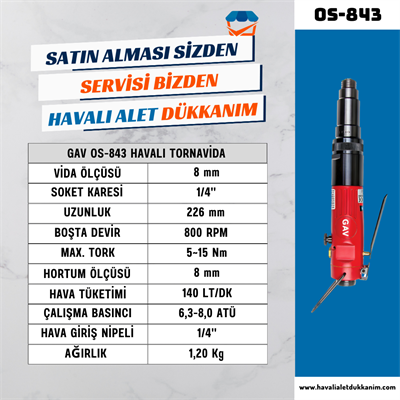 GAV OS-843 Havalı Tornavida
