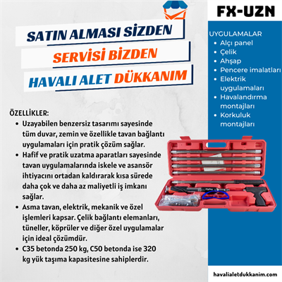 FIXPRO FX-UZN 5 Metre Uzayabilen Barutlu Çivi Tabancası