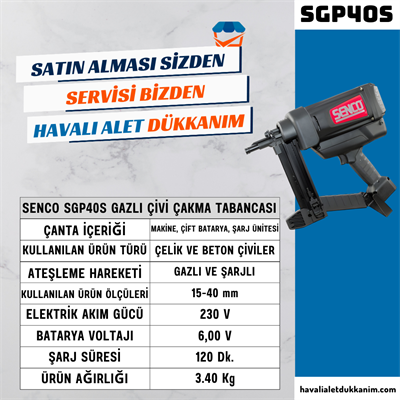 SENCO SGP40S Gazlı Çivi Tabancası